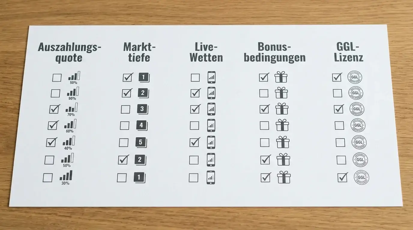Auswahlkriterien für den besten Boxen Wettanbieter: Auszahlungsquote, Markttiefe und GGL-Lizenz im Überblick