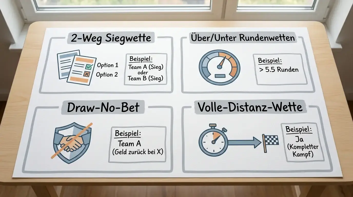 Die besten Boxen Wettarten für Anfänger: Siegwette, Über/Unter und Draw-No-Bet als Einstieg