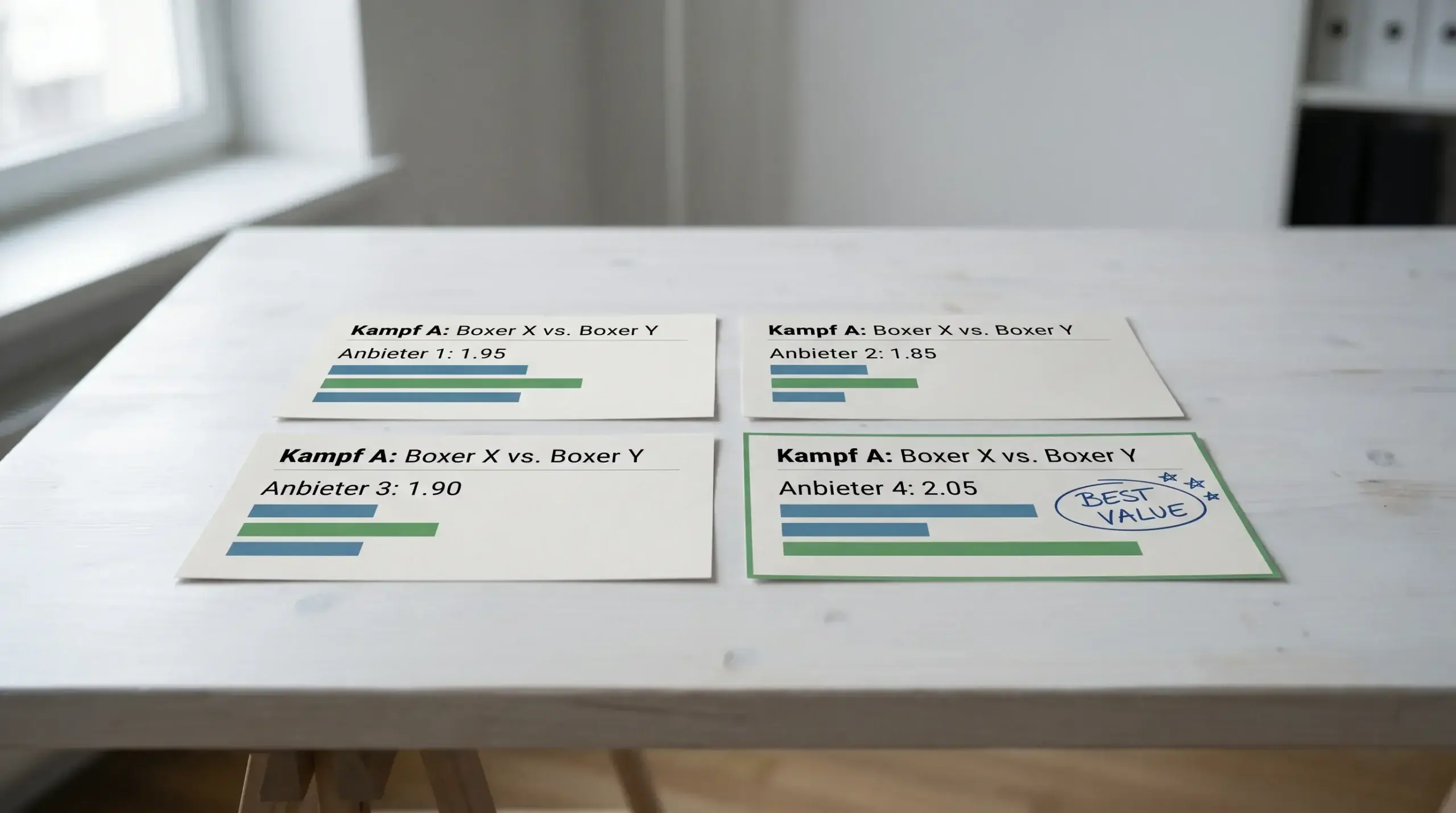 Systematischer Quotenvergleich für Boxkämpfe: Eigene Wahrscheinlichkeitseinschätzung vor dem Anbietervergleich